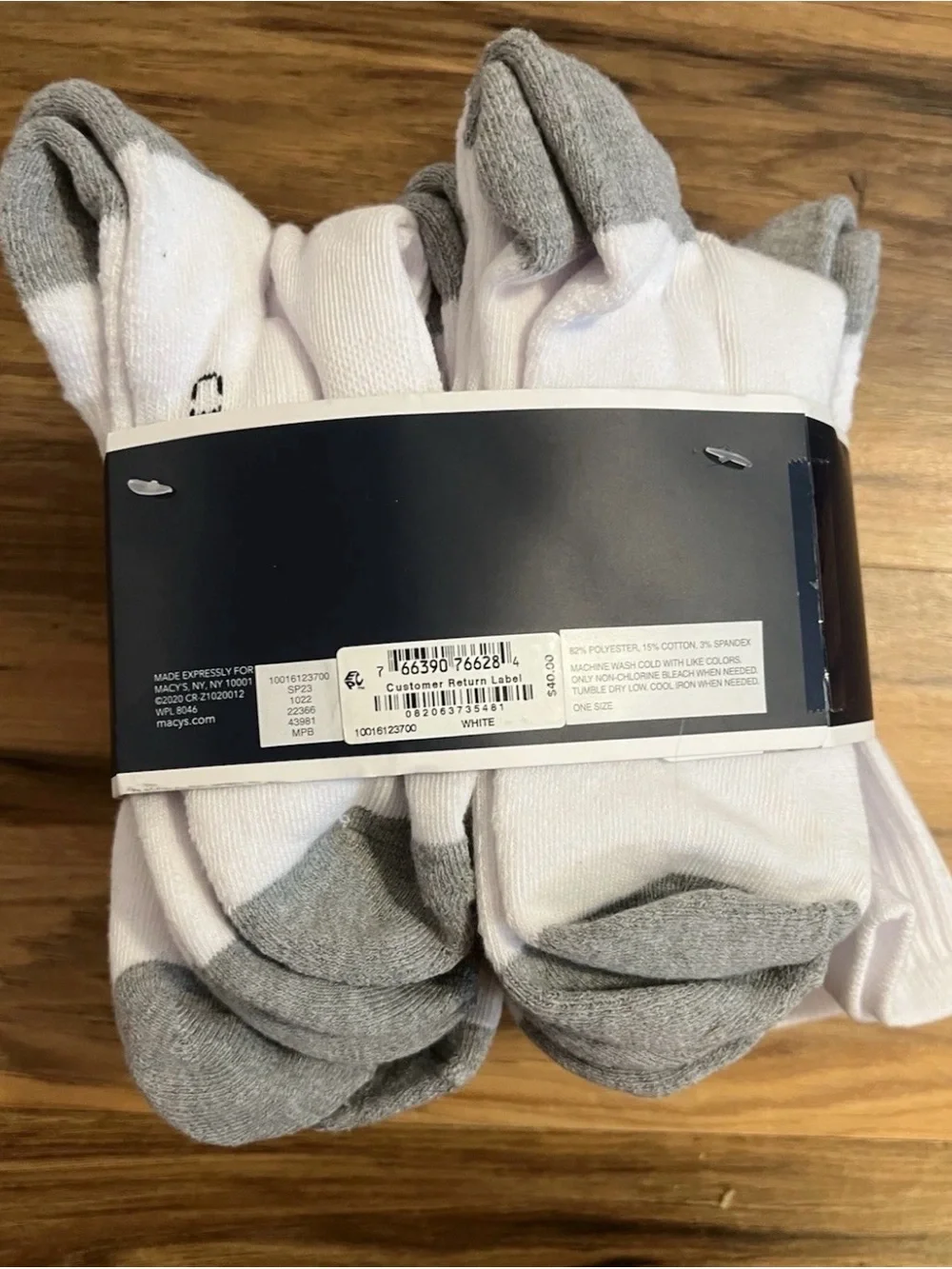 Club Room Men's Quarter Socks, 12 pack, White One Size MSRP $40 Open Pack